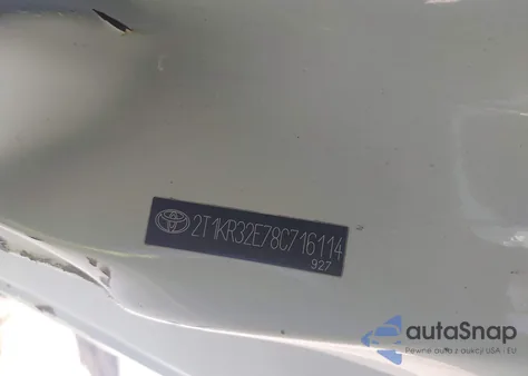 2008 Toyota Matrix z USA, uszkodzony, nr VIN 2T1KR32E78C716114